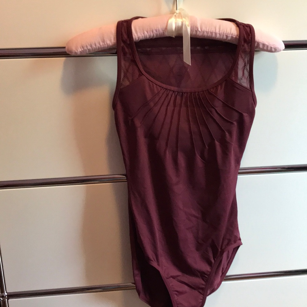 Burgundy leotard